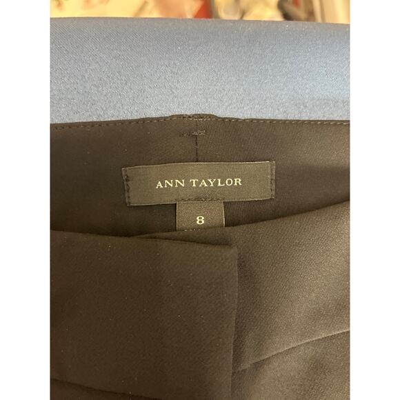 Ann Taylor Black Dress Pants Slacks Size 8 Tapered Leg Stretch Material - Picture 3 of 7